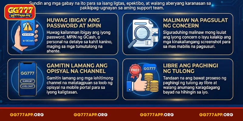Mga tip para sa mabilis at madaling pakikipag-ugnayan sa GG777